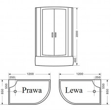Masāžas kabīne HYD9914R labā puse